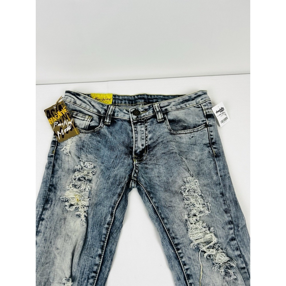 Machine Nouvelle Mode Jeans US 9/30 Cotton Distressed Cuffed Cotton